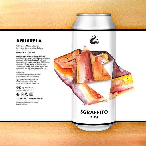 Aguarela Sgraffito: New England DIPA - Outro Lado