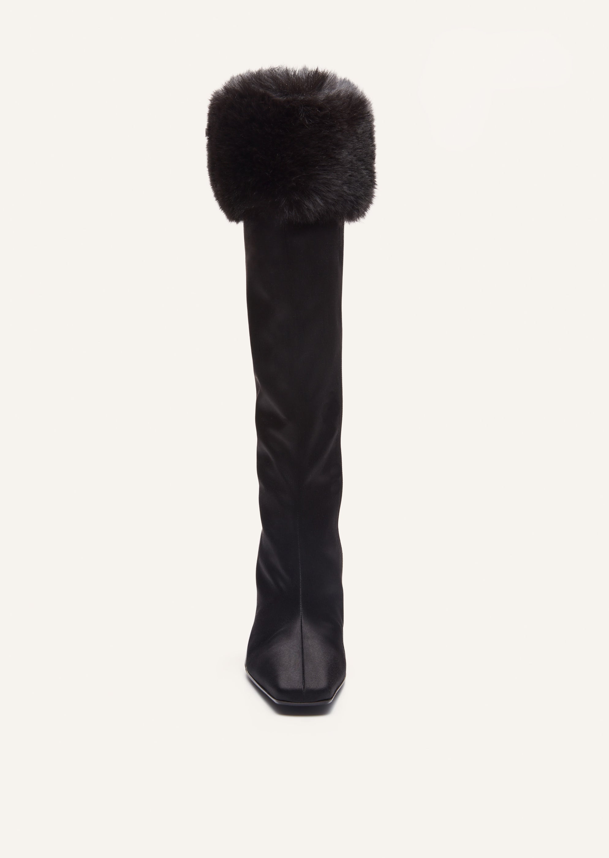 AW23 HIGH BOOTS FAUX FUR BLACK