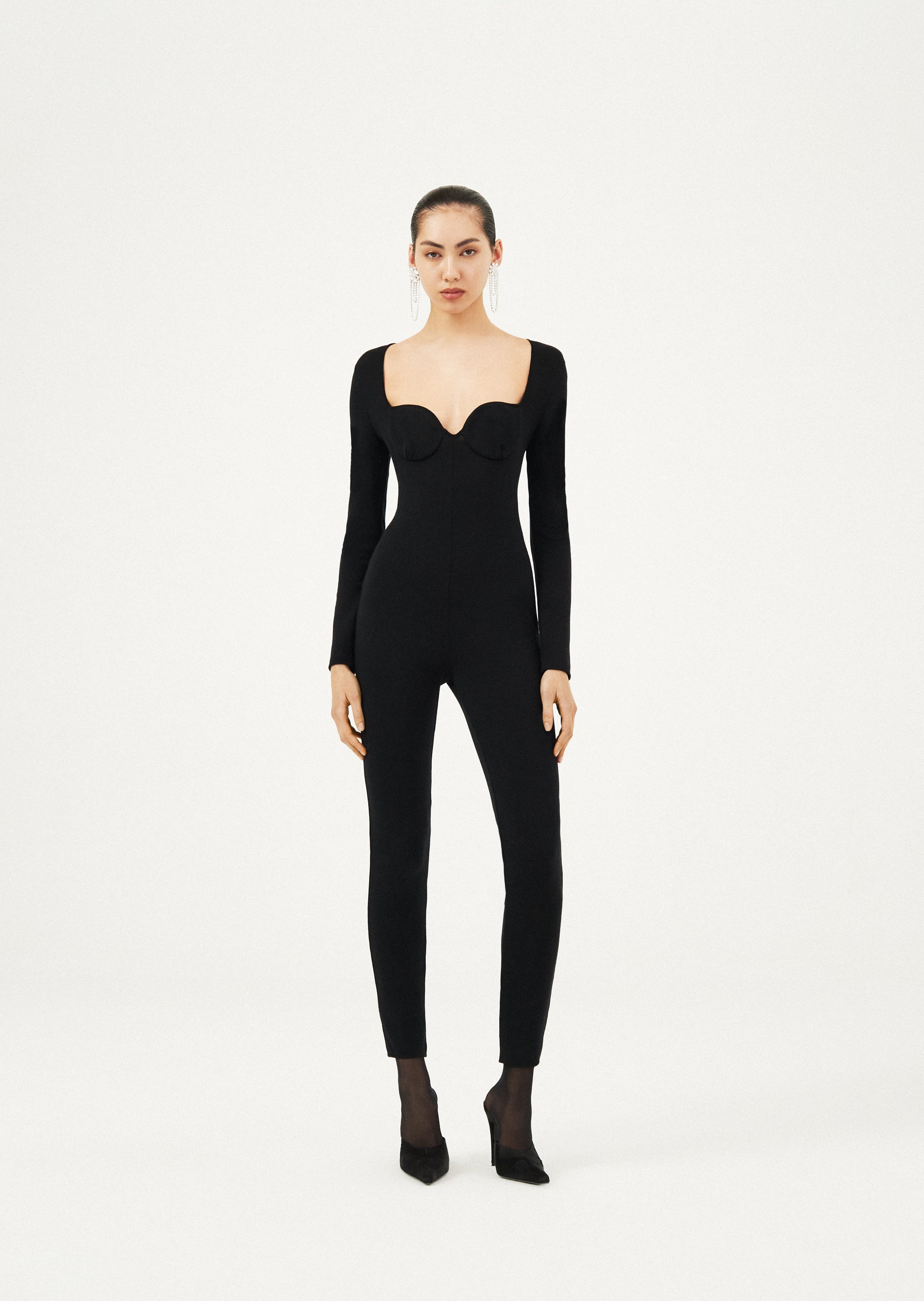 AW23 KNITWEAR 01 JUMPSUIT BLACK