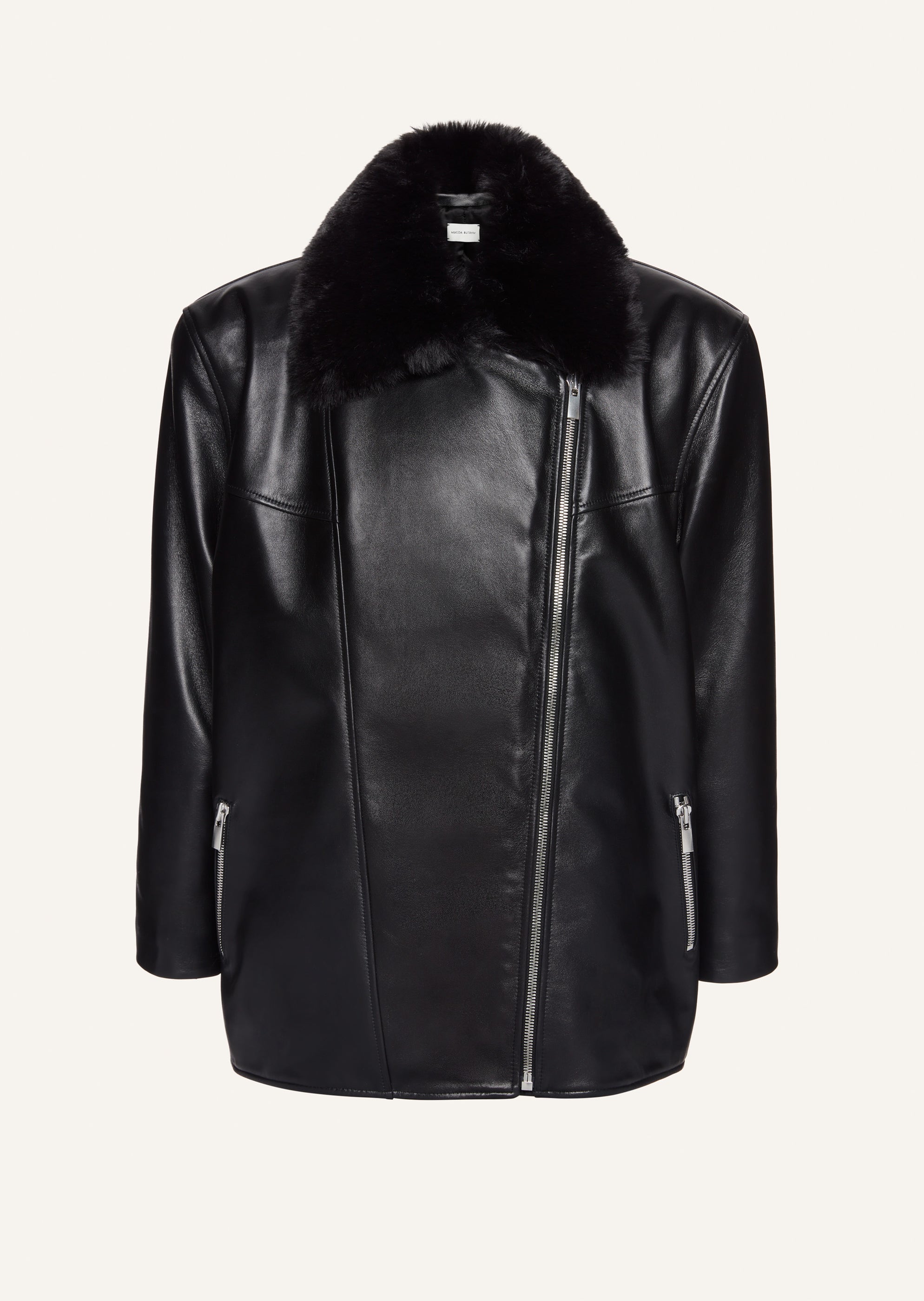 AW23 LEATHER 05 JACKET BLACK