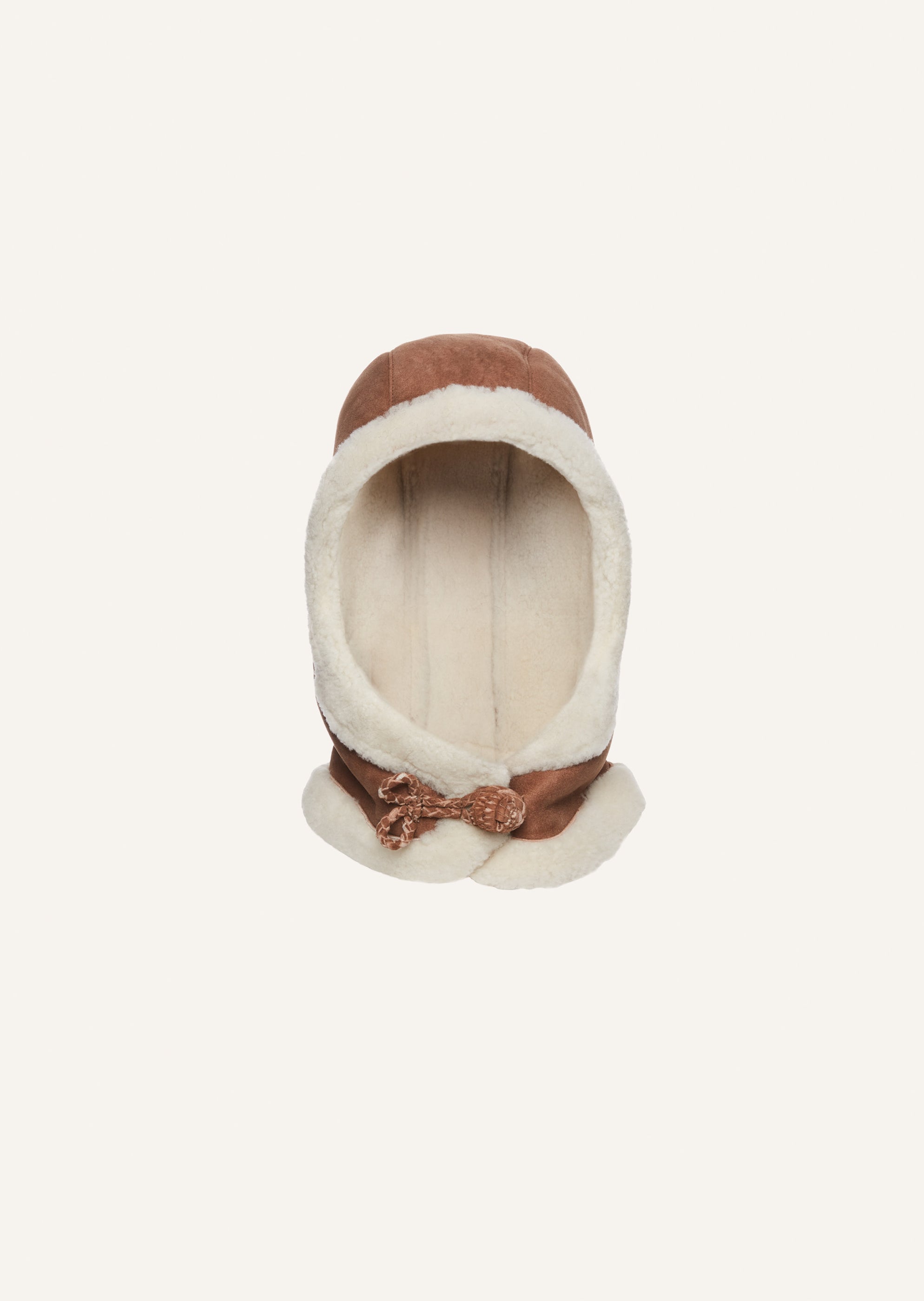 AW23 LEATHER 23 HAT SHEARLING BEIGE