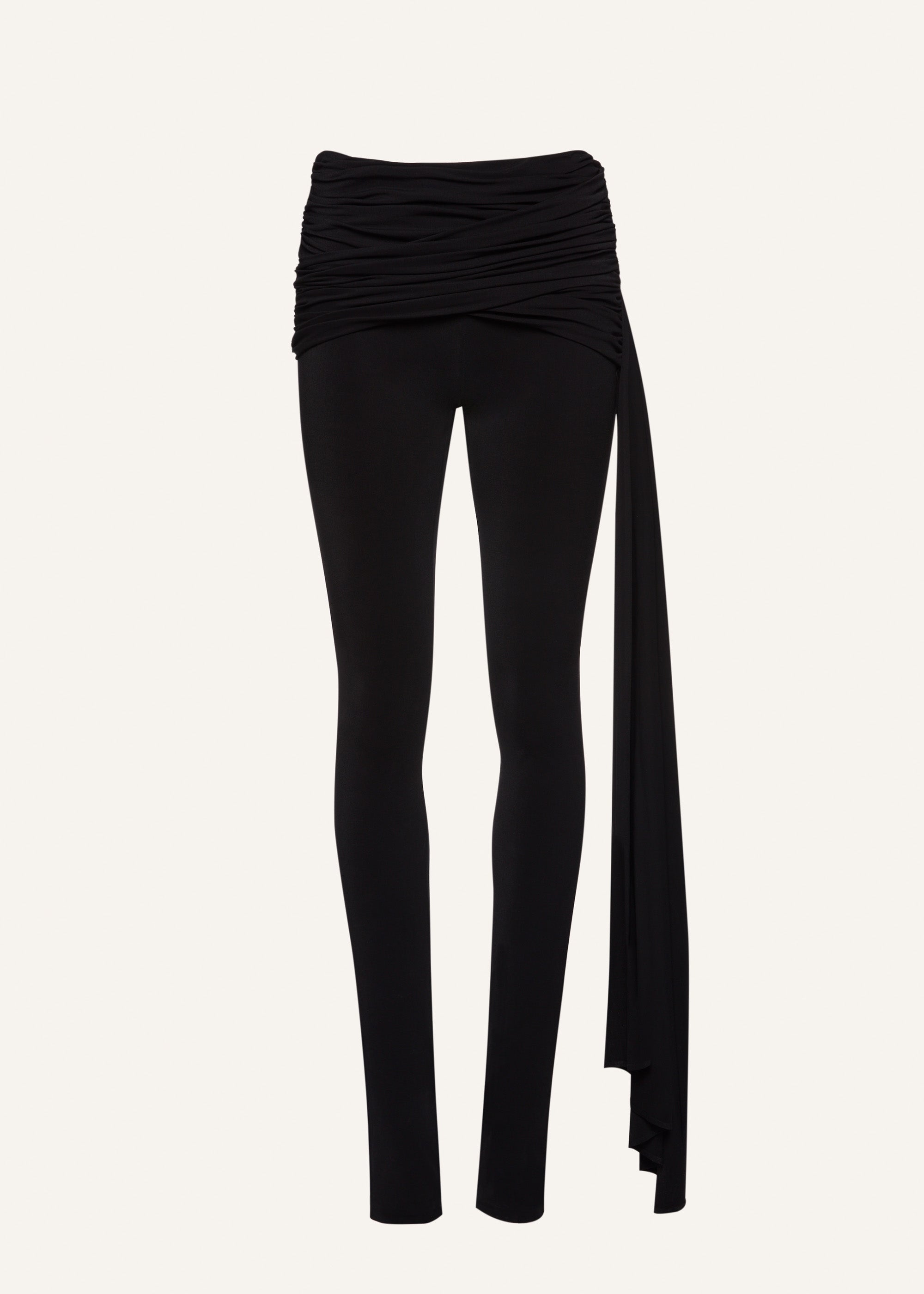 Sash detail jersey leggings black | Butrym in Magda