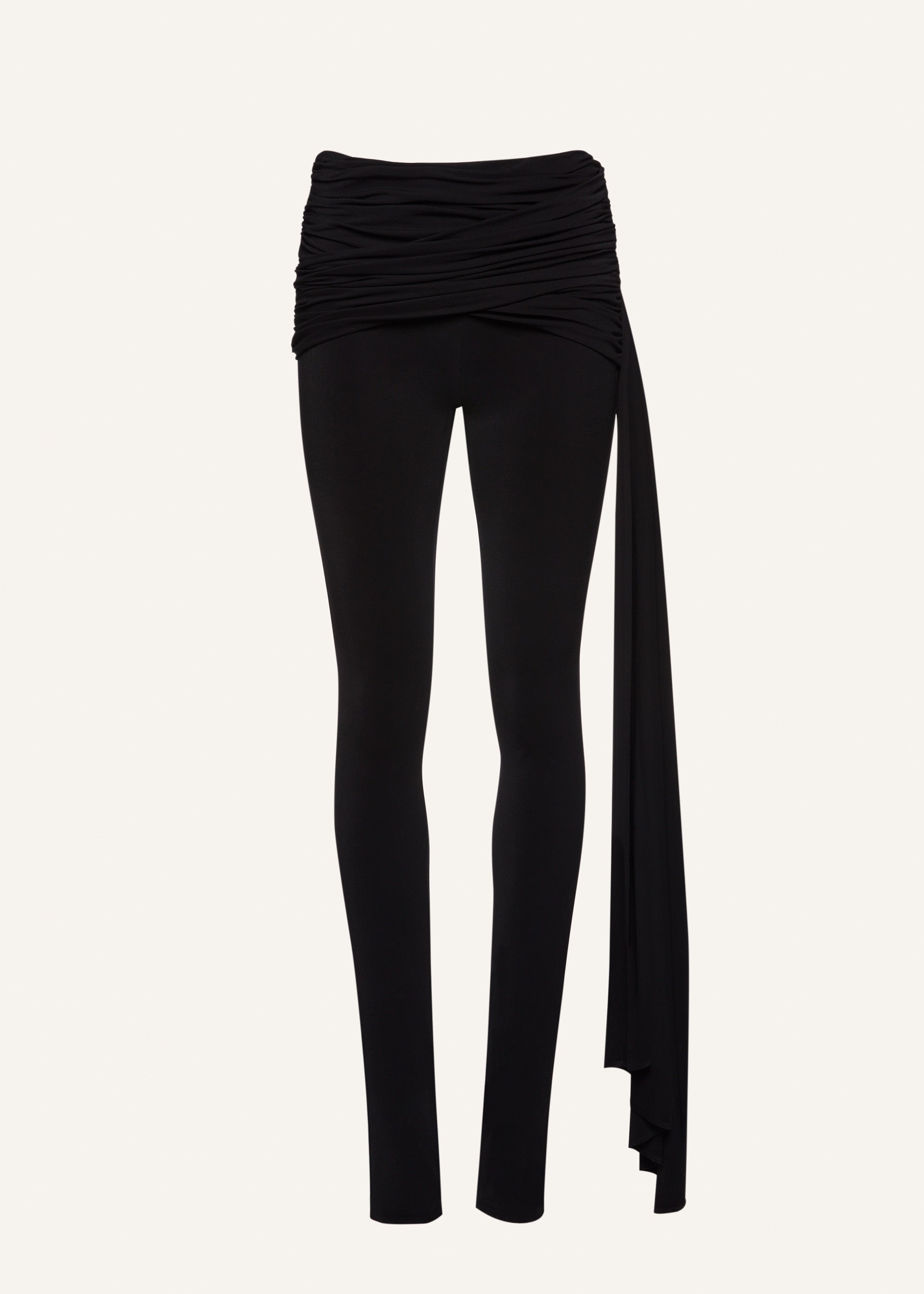 Sash detail jersey leggings in black | Magda Butrym