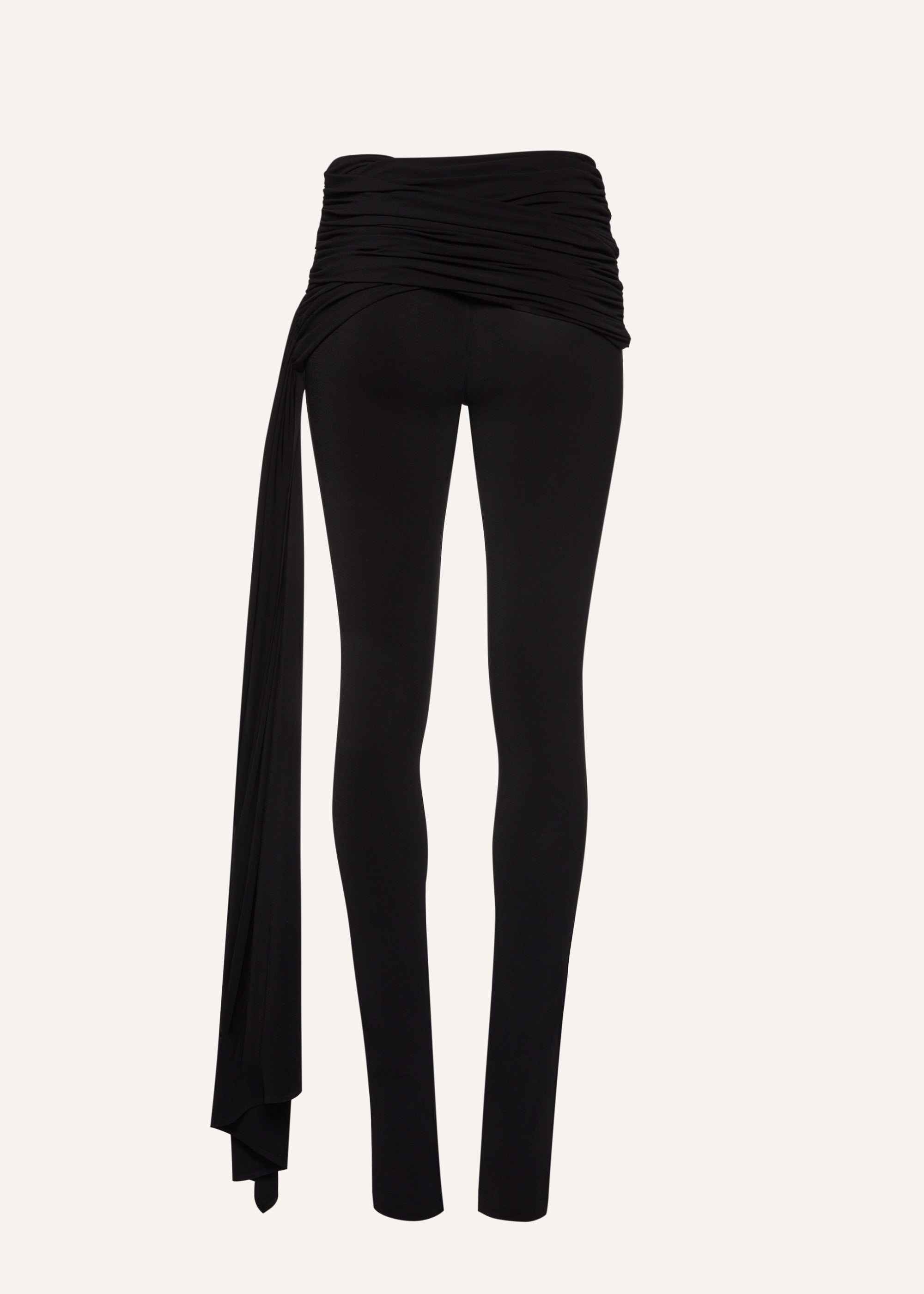 Sash detail jersey leggings in black | Magda Butrym