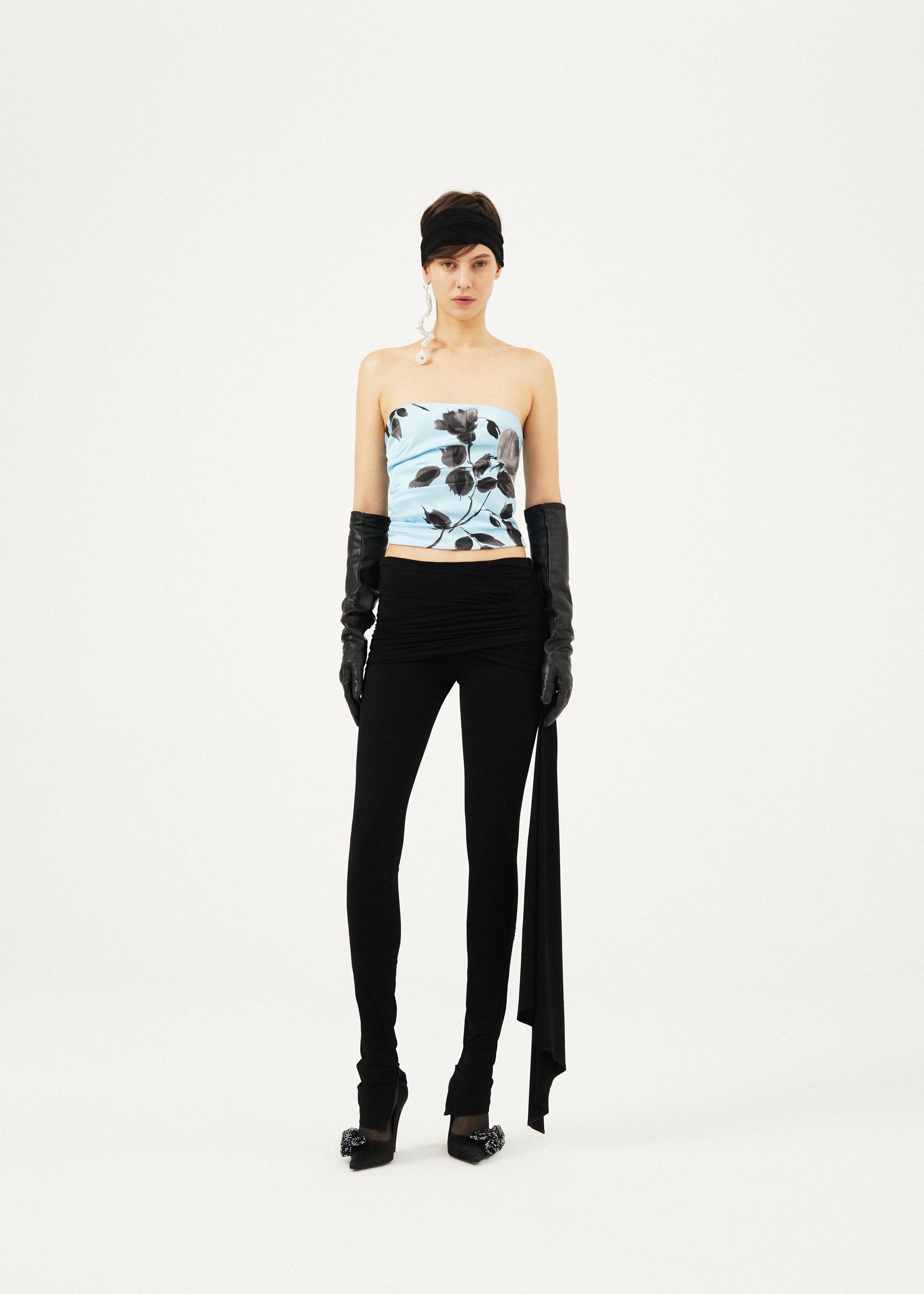 Sash detail jersey leggings in black | Magda Butrym