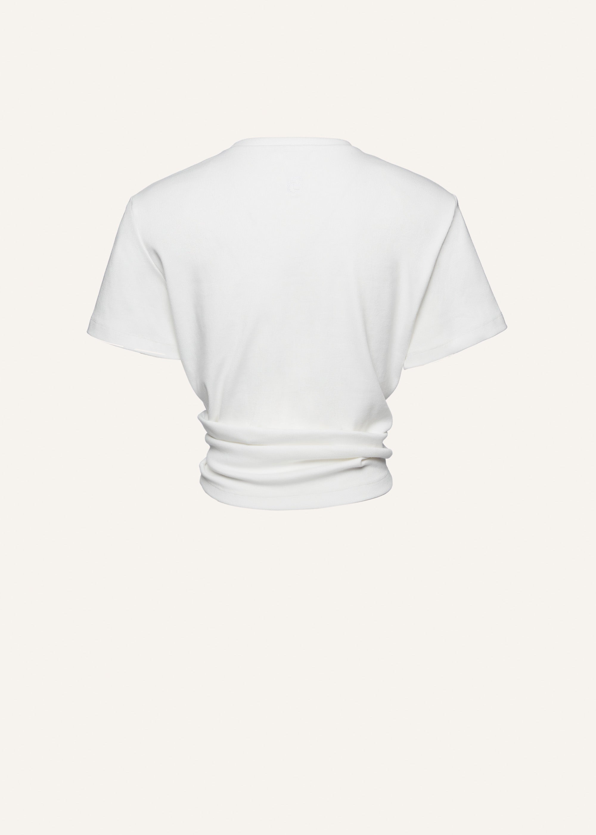 Tシャツ・カットソー MAGDA BUTRYM TSHIRT (181425) Knotted t-shirt in cream