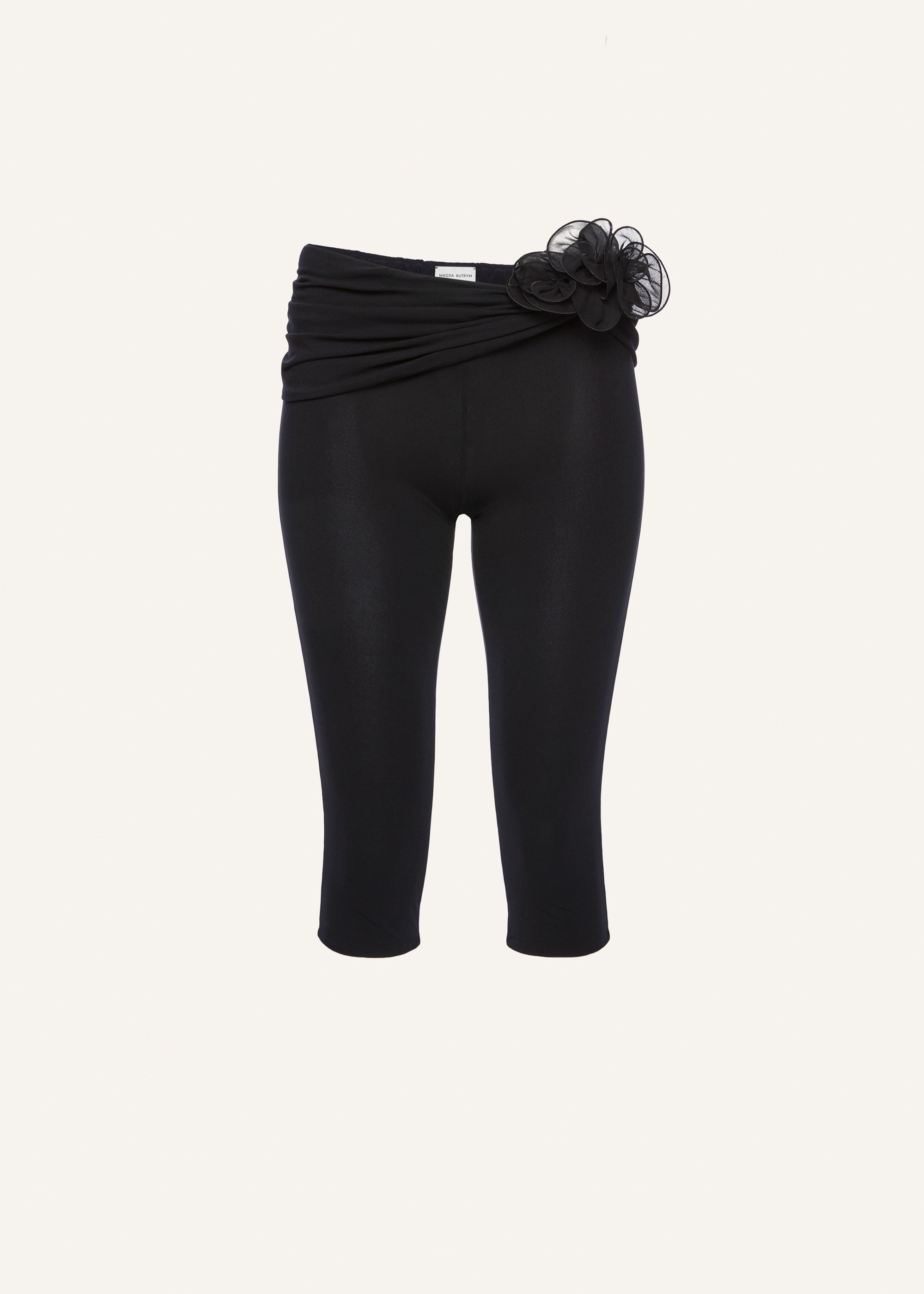 Ruched cutout flared pants in black - Magda Butrym