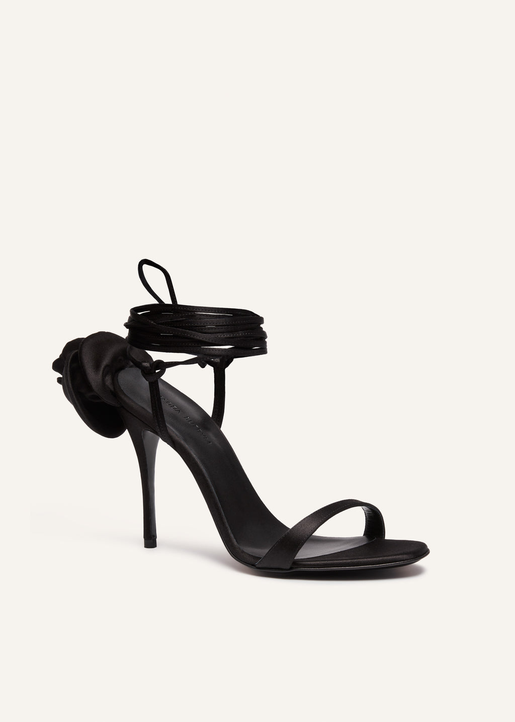 Wrap around double flower sandals in black | Magda Butrym