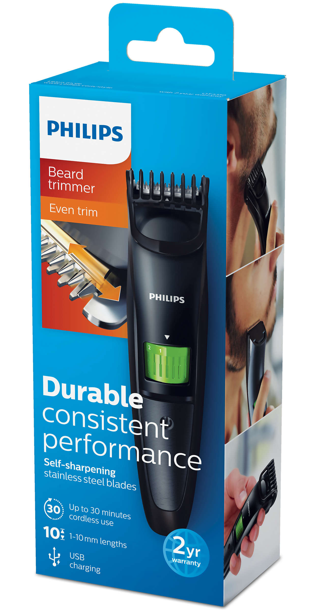 philips beard trimmer green