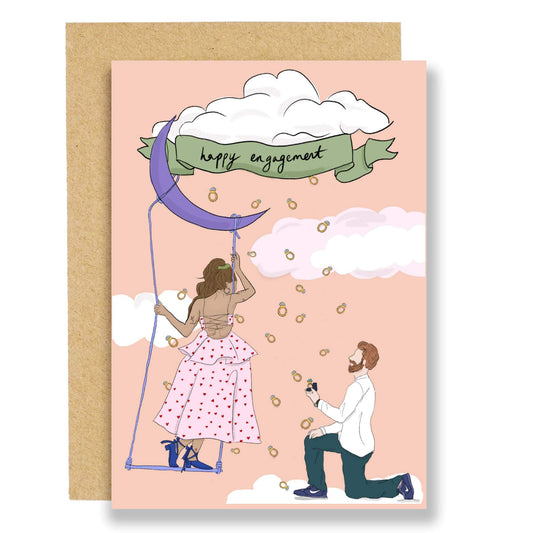 Two Less Fish Engagement Card