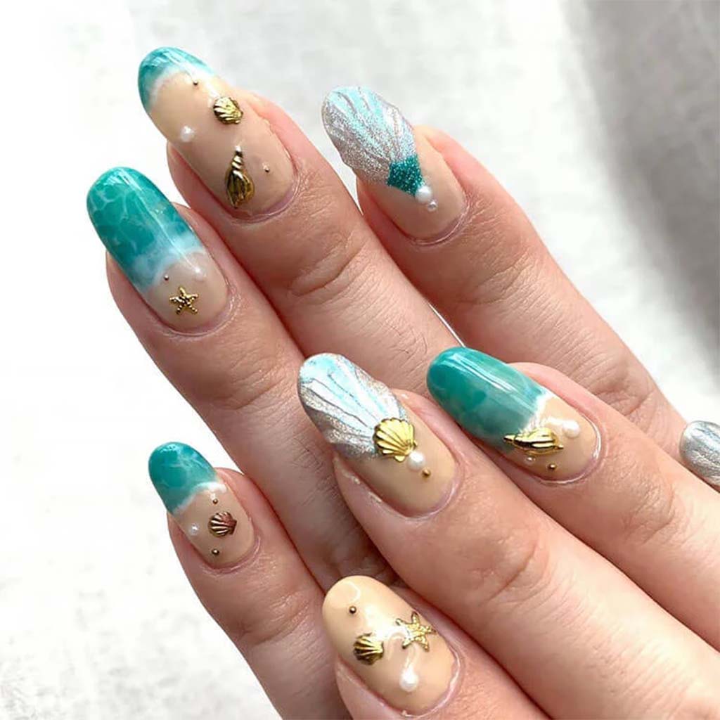 Aligneddd-press on Nails-luxury Nails-boho Nails-nail Art Sun Nails-short  Long Nails-glue on Nails-aesthetic Nails - Etsy