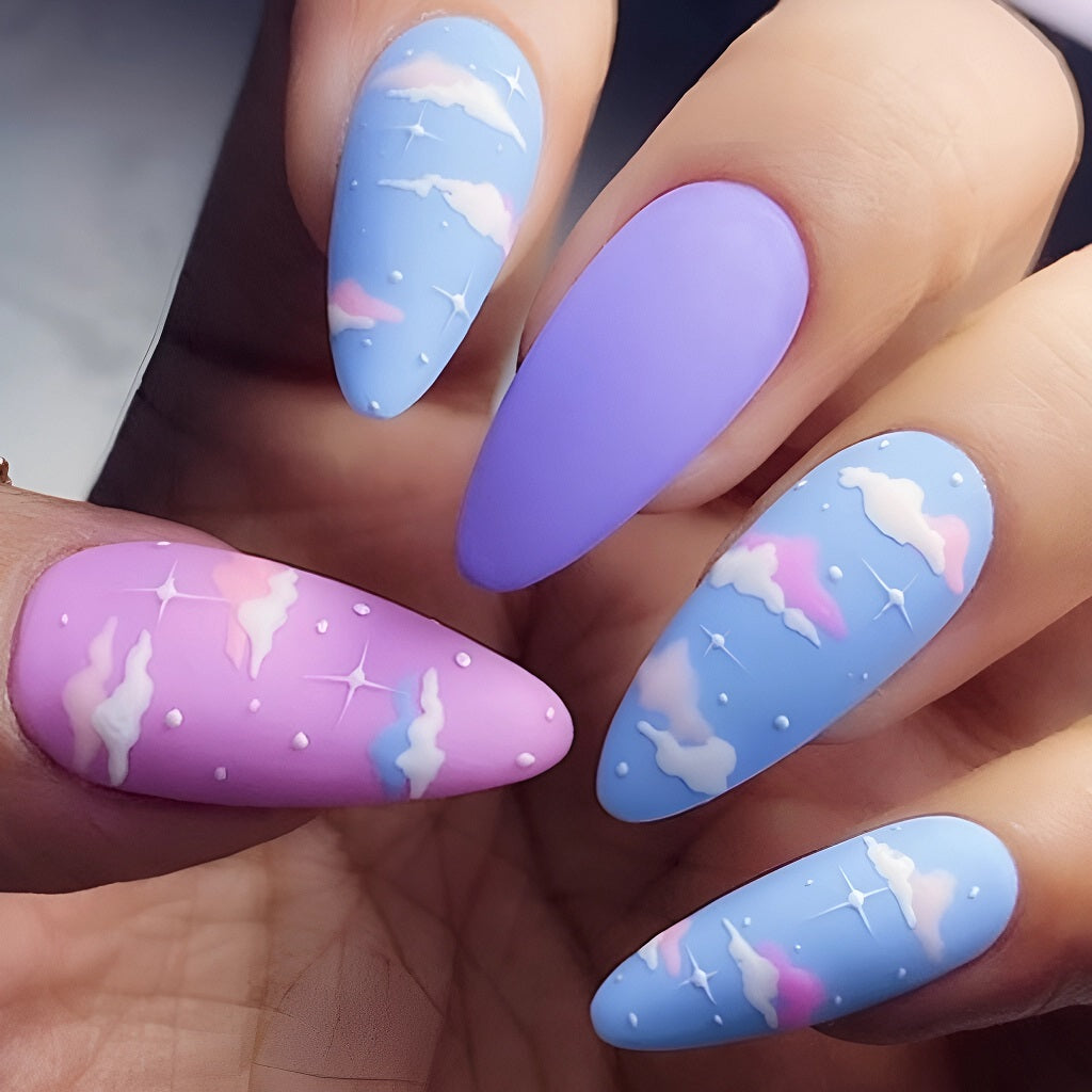 Baby Blue and Lavender
