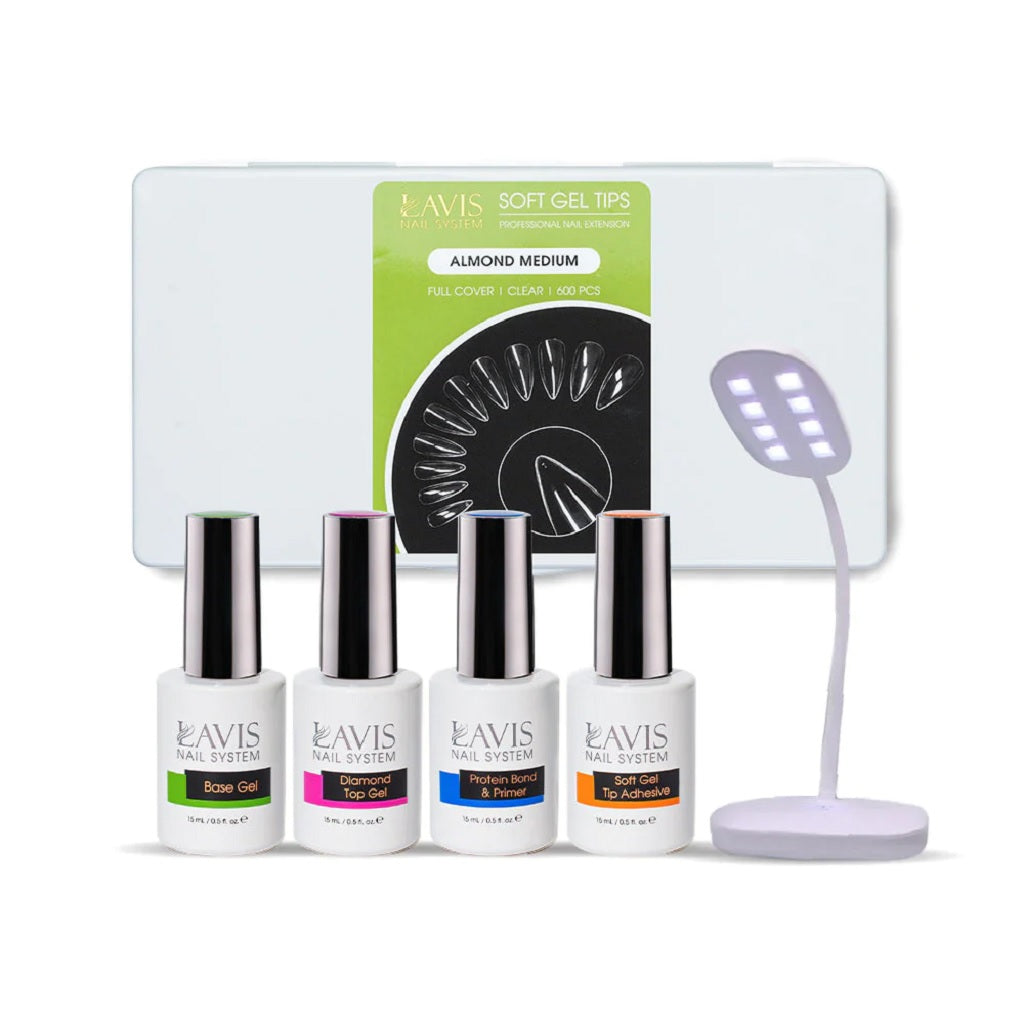 Lavis Almond Medium Nail Tips + Professional Kit