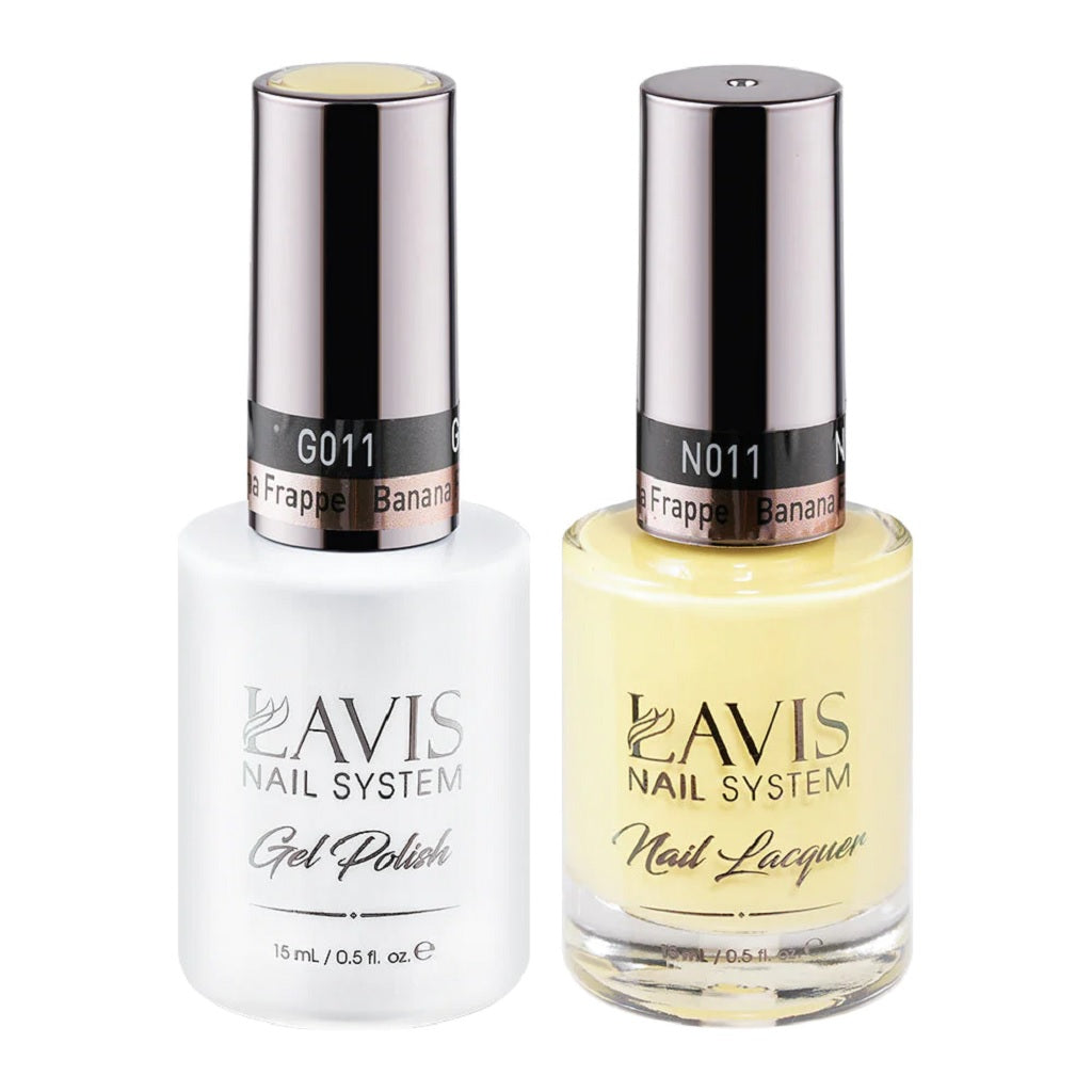 Lavis Gel Nail Polish Duo - 011 Yellow Colors - Banana Frappe