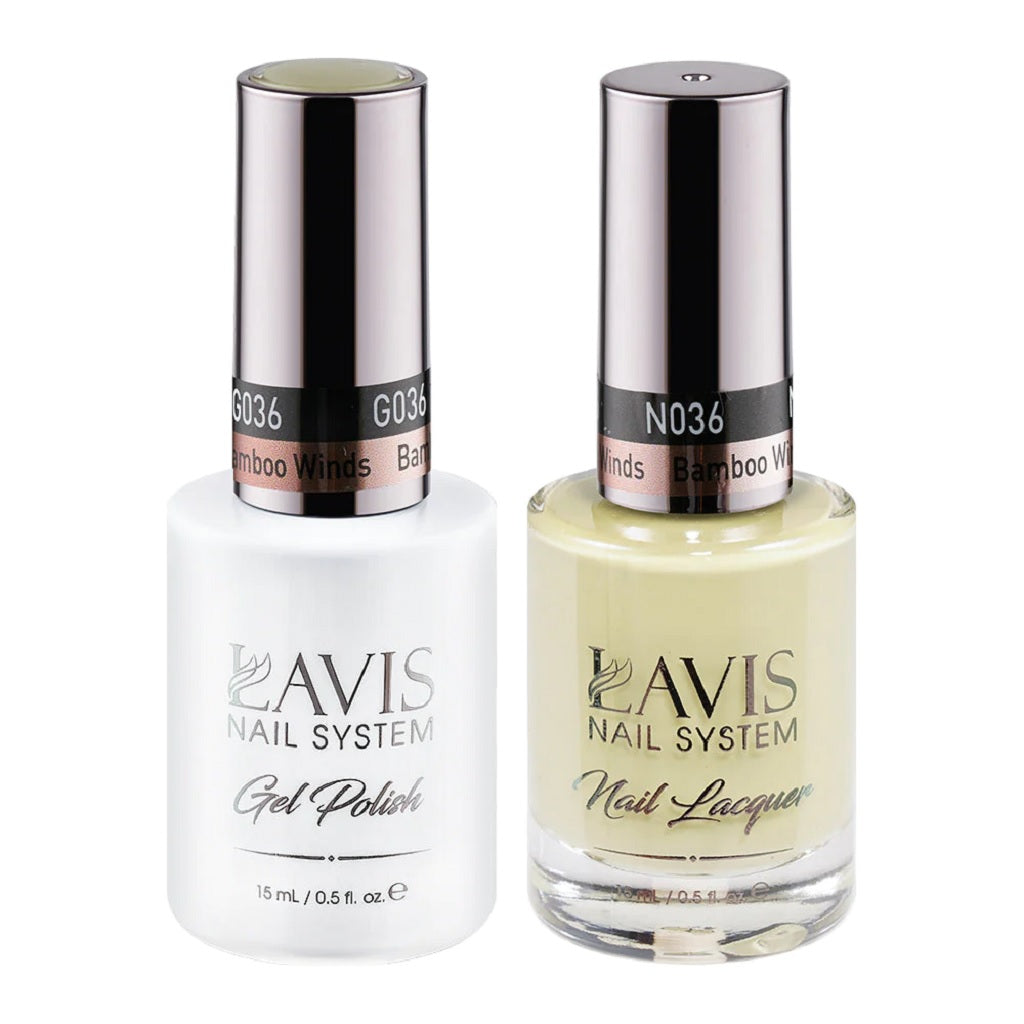 Lavis Gel Nail Polish Duo - 036 Green Colors - Bamboo Winds