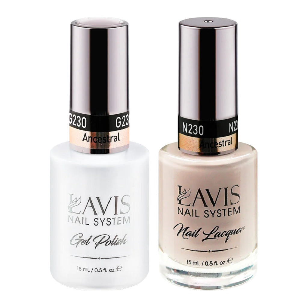 Lavis Gel Nail Polish Duo - 230 Taupe Colors - Ancestral