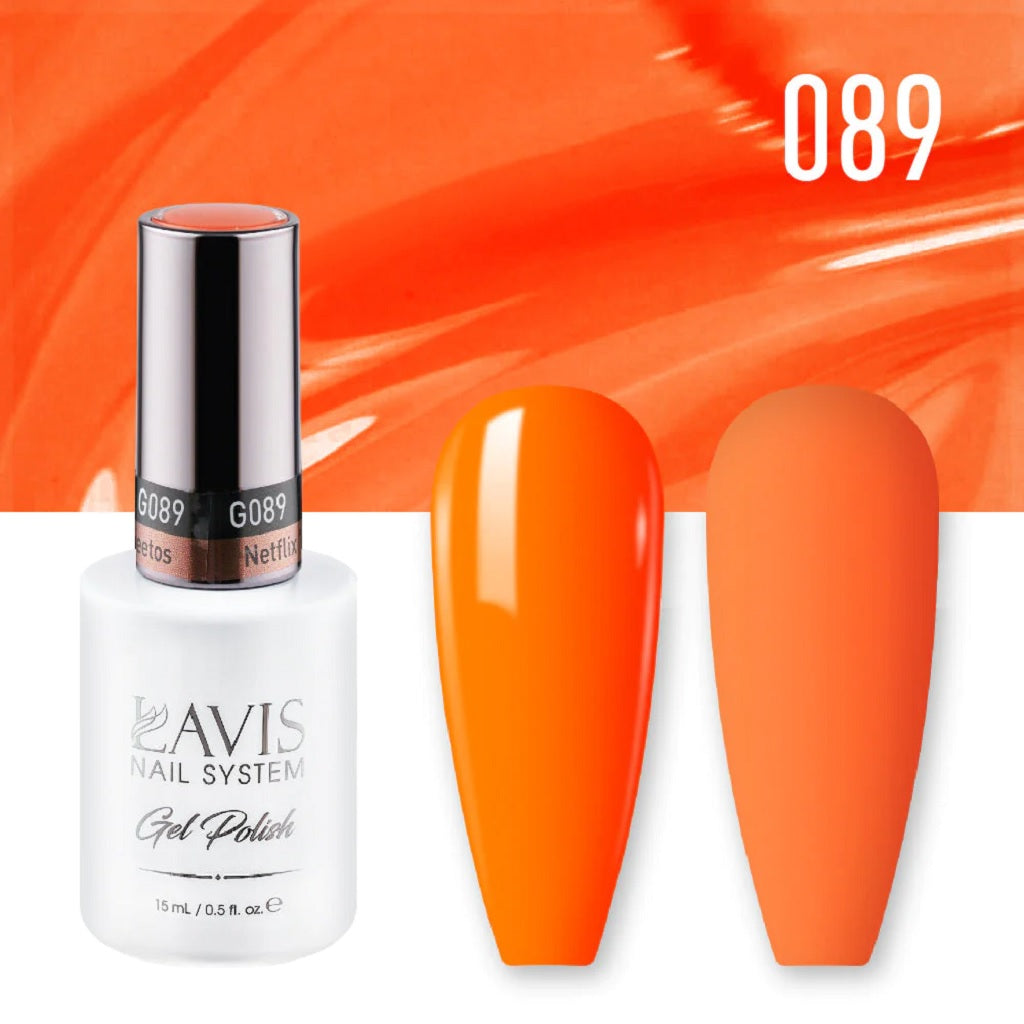 Lavis Gel Polish - 089 Netflix 'n' Cheetos - Orange, Neon Colors