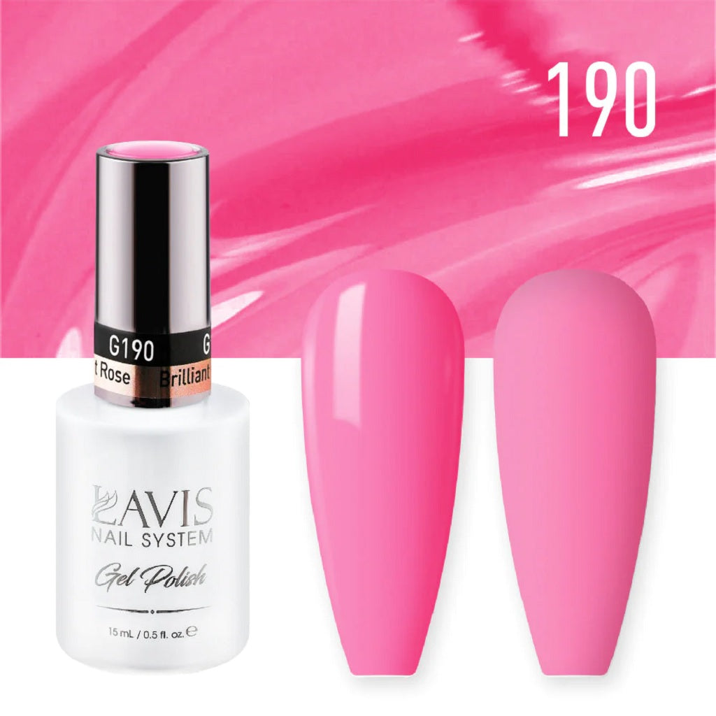 Lavis Gel Polish - 190 Brilliant Rose - Pink Colors