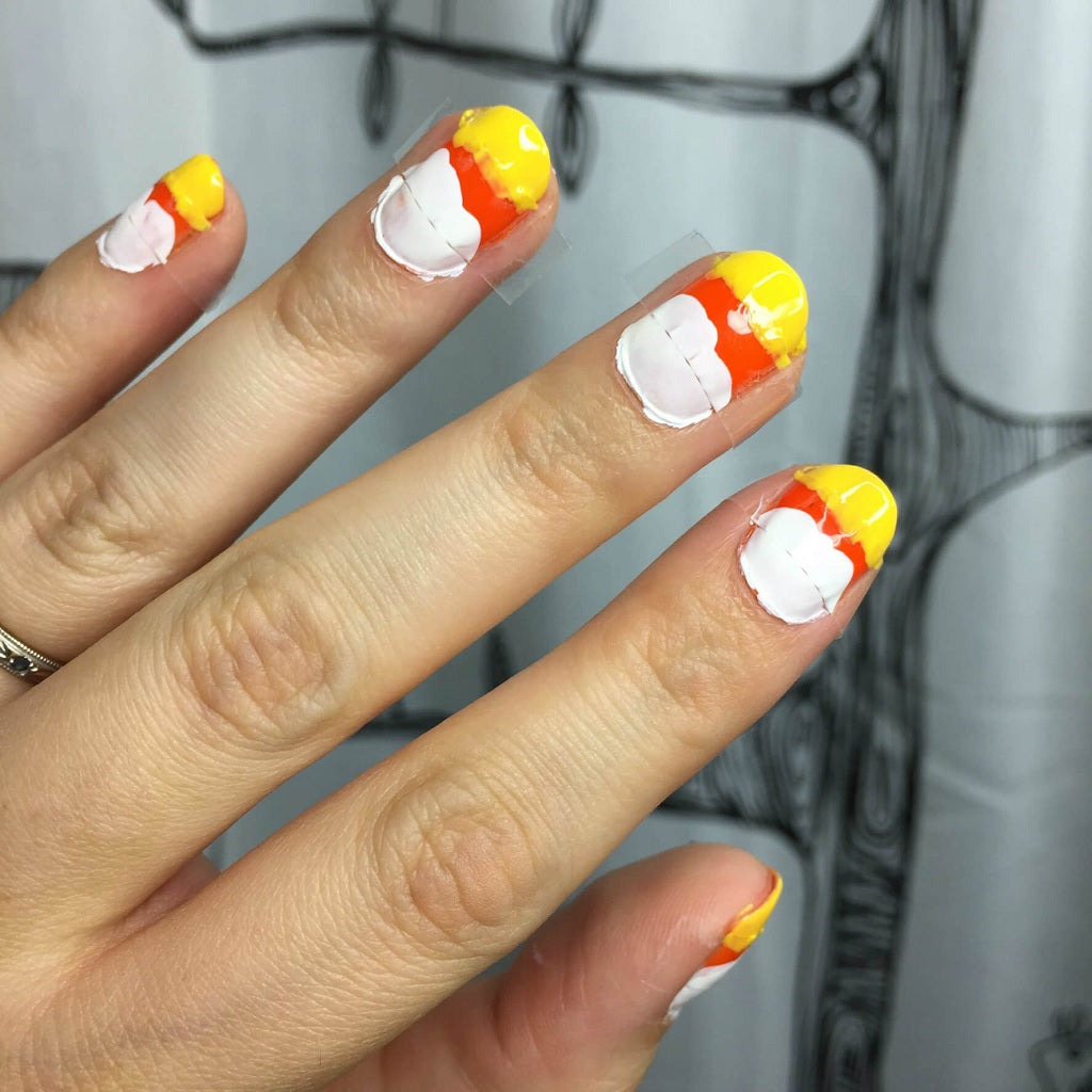 Melted Candy Corn Nails