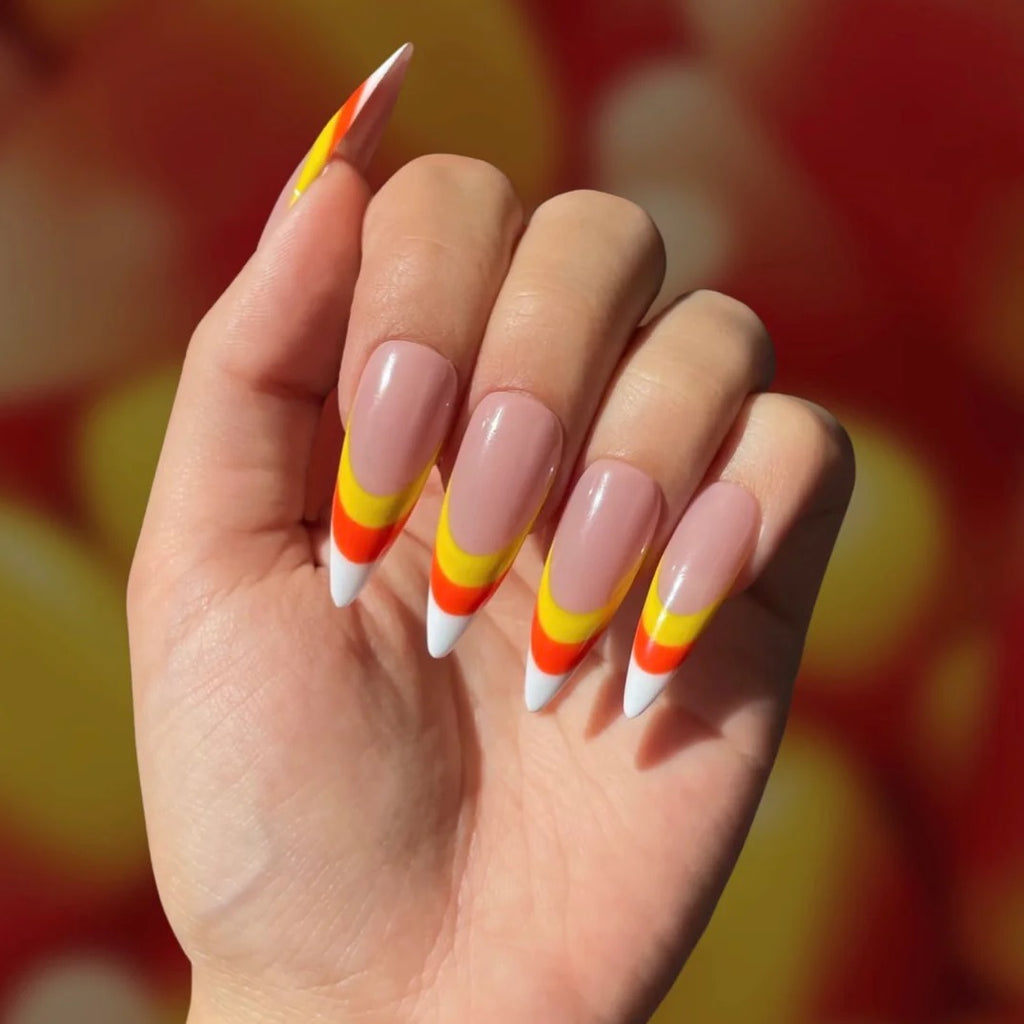 Minimalist Candy Corn Nails