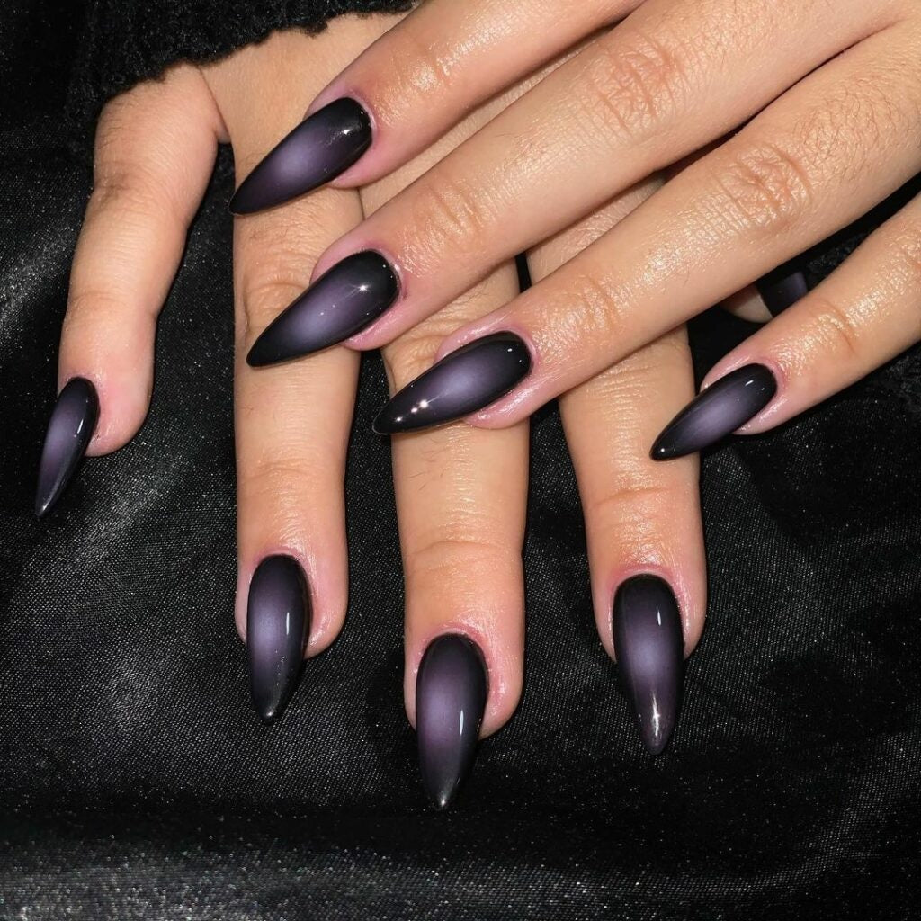 Purple and Black Ombre Nails, Press on Nails, Gothic Press Ons, Witchy Nails,  Reusable False Nails, Alternative Nails, Goth Nails - Etsy Singapore