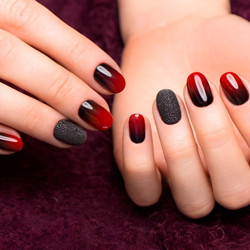 Reverse Black and Red Ombre