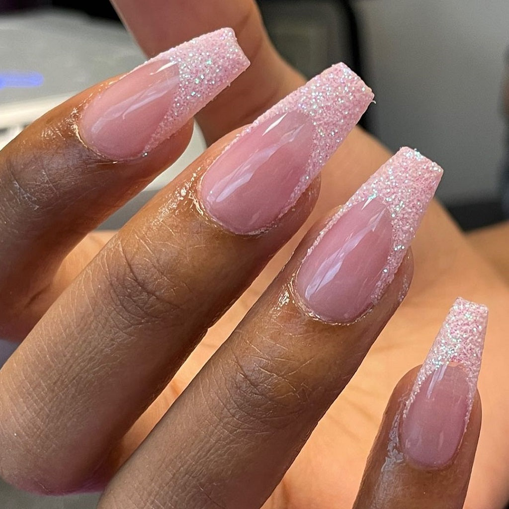 Sugar Glitter Ballerina Nails