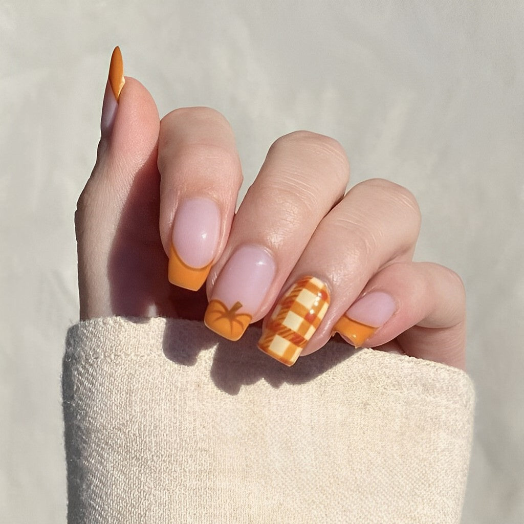 Thanksgiving Pumpkin Nails