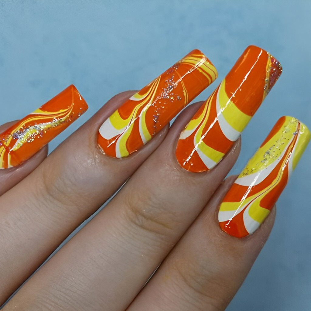 Water Marbled Candy Corn