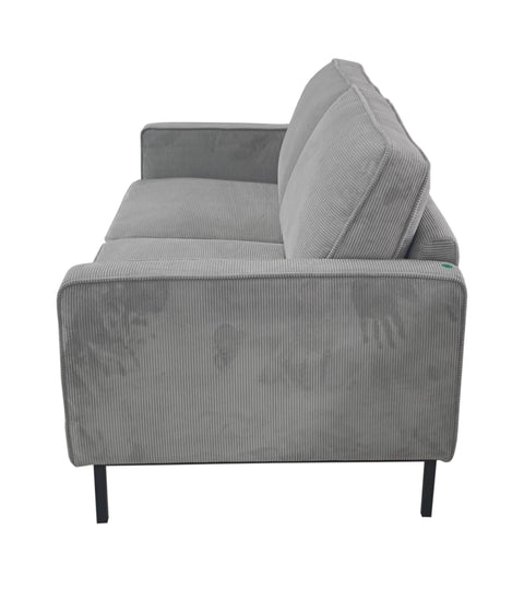 Beaumont Fabric Sofa - Dark Grey Corduroy Striped Soft Velvet Upholste –  Accents@Home