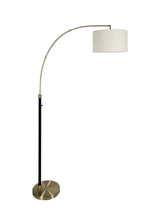 Arrigo 3 Light Black and Antique Brass Floor Lamp – Accents@Home