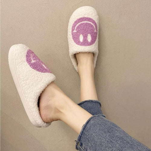 Pink Smiley Slippers – Pink Lily