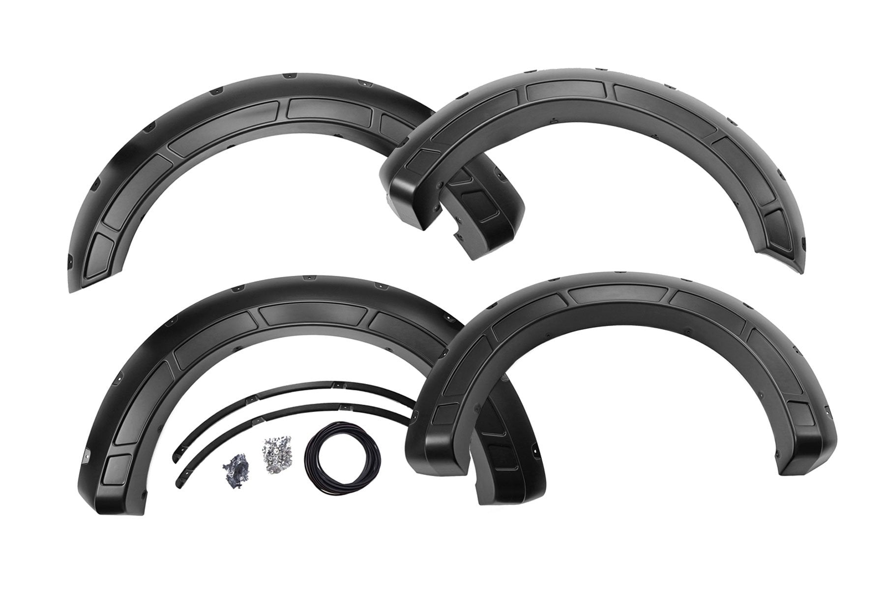 Rough Country A-F21112-G1 Fender Flares | Defender | G1 Absolute Black | Ford F-250/F-350 Super Duty (17-22)