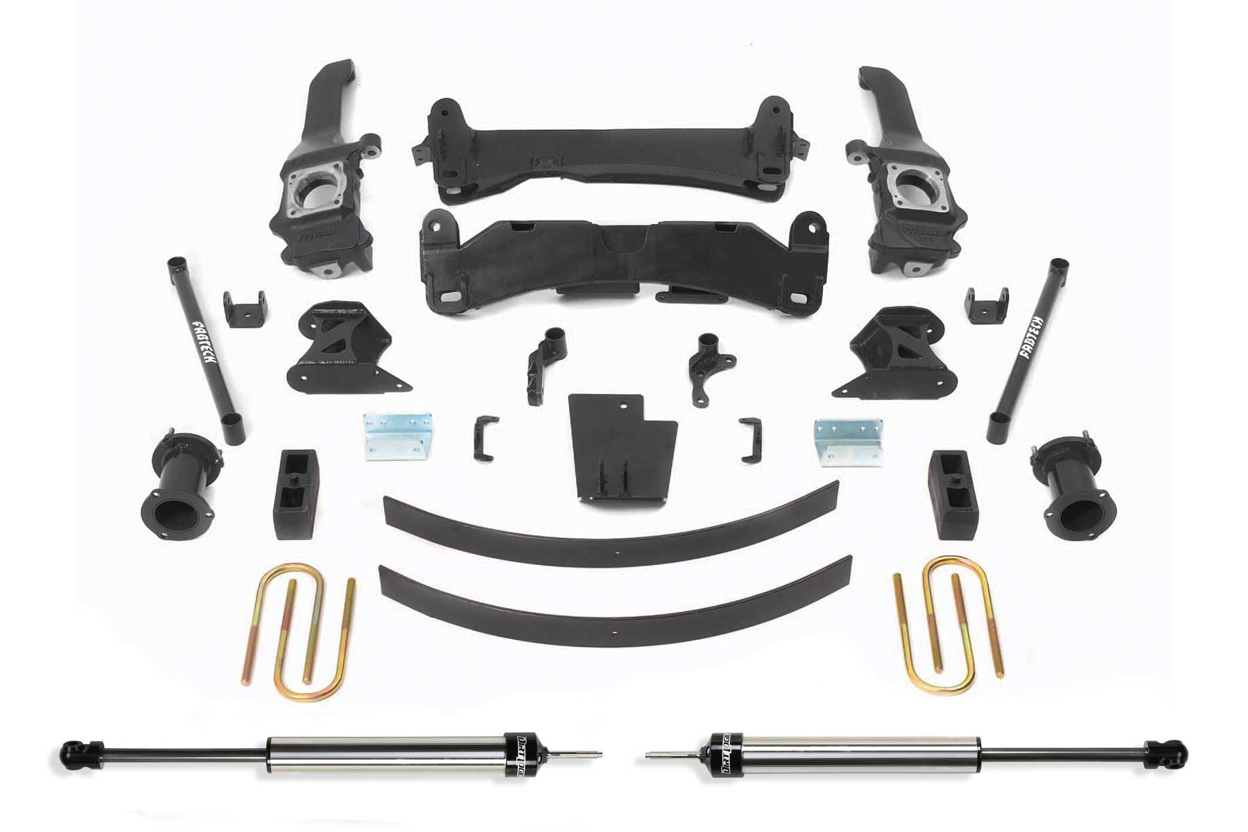 Fabtech 6" BASIC SYS W/RR DLSS SHKS 2005-14 TOYOTA TACOMA 4WD/ 2WD 6 LUG MODELS ONLY