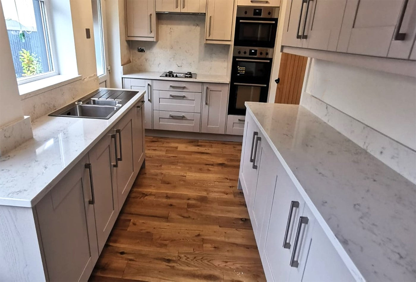 Double Galley Kitchen Worktop