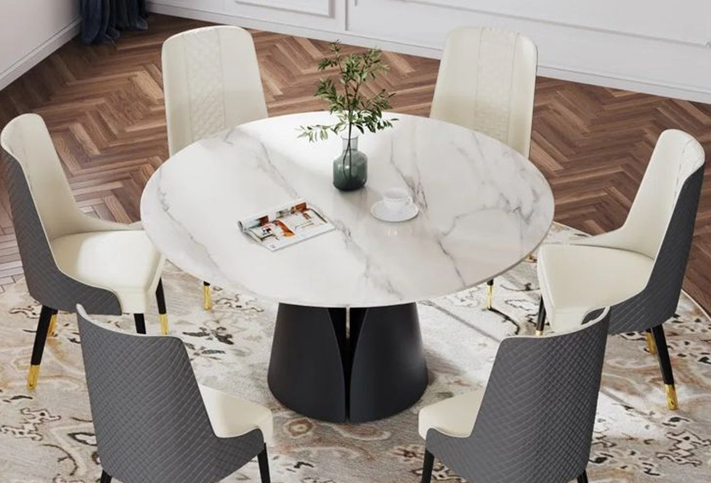 Round Stone Dining Table