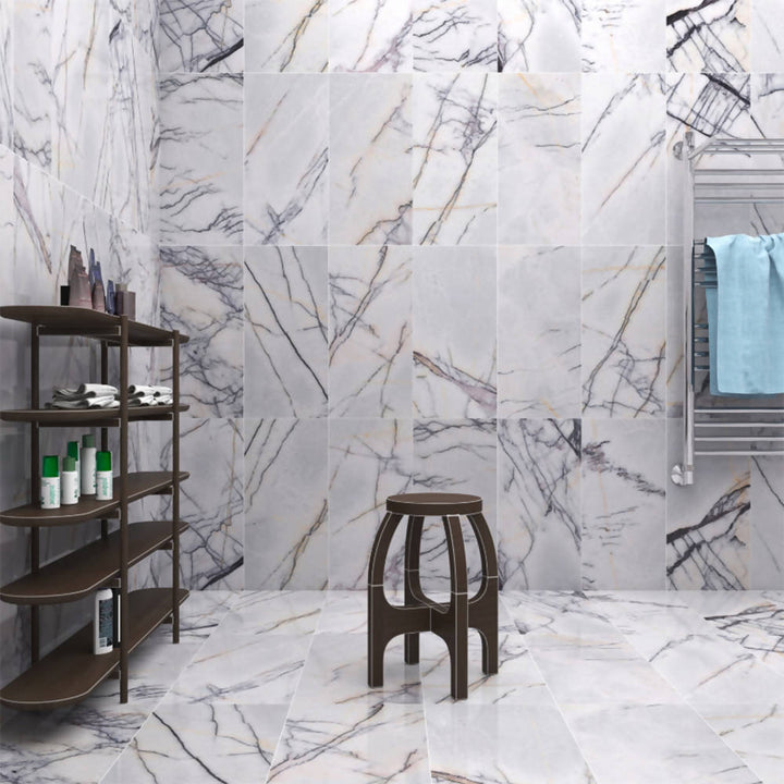 LILAC MARBLE TILES