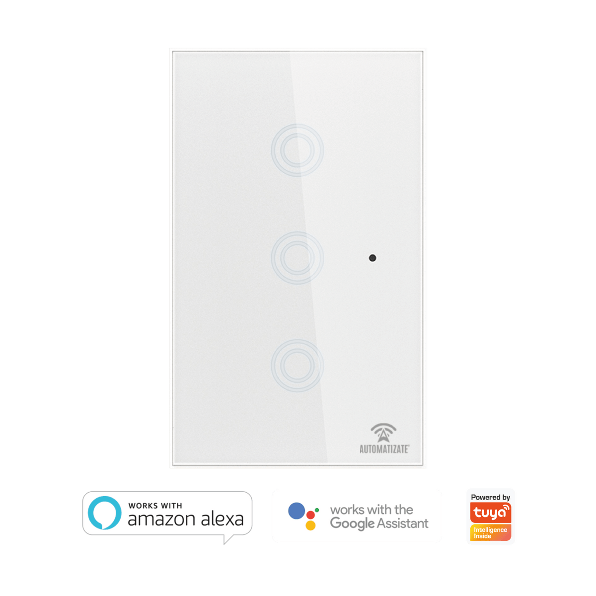 Interruptor de pared táctil inteligente WiFi, interruptores de luz WiFi,  interruptor eléctrico, funciona con Smart Life/Tuya App, control remoto