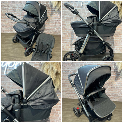 Inglesina Electa Travel System Quattro - Black/Greenwich Silver