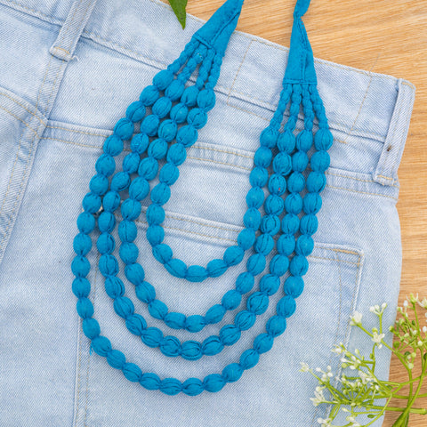 Handcrafted Turquoise Bobble Necklace (4 layers)