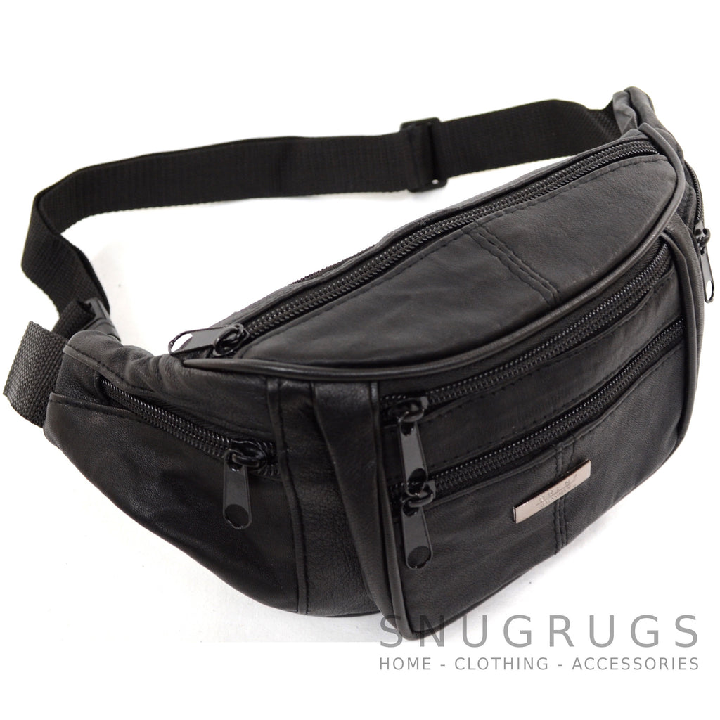 Soft Nappa Leather Bum Bag / Waist Bag - Black – SNUGRUGS
