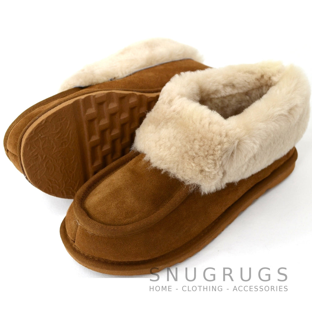 Betsy - Sheepskin Slipper Boot - Chestnut – SNUGRUGS