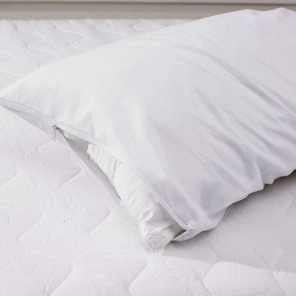 100% Cotton Pillow Protector With Zipper – Bed and Bath Linen