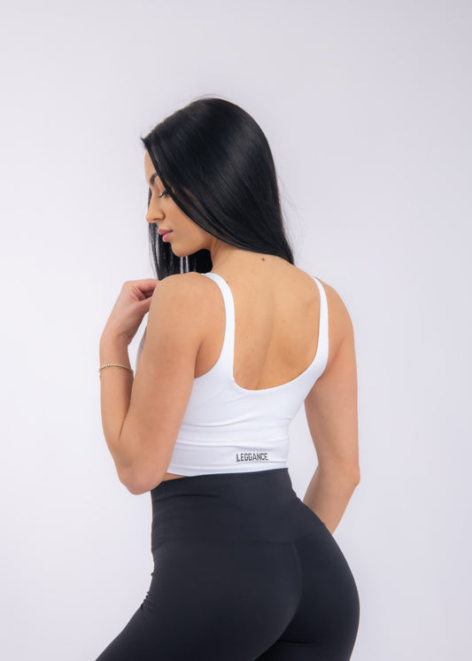 New Skin White Fitness Top