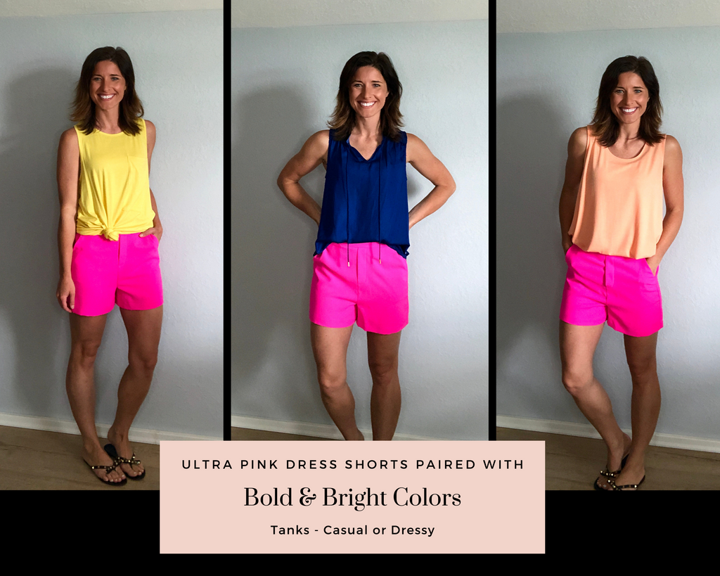 how to style pink shorts