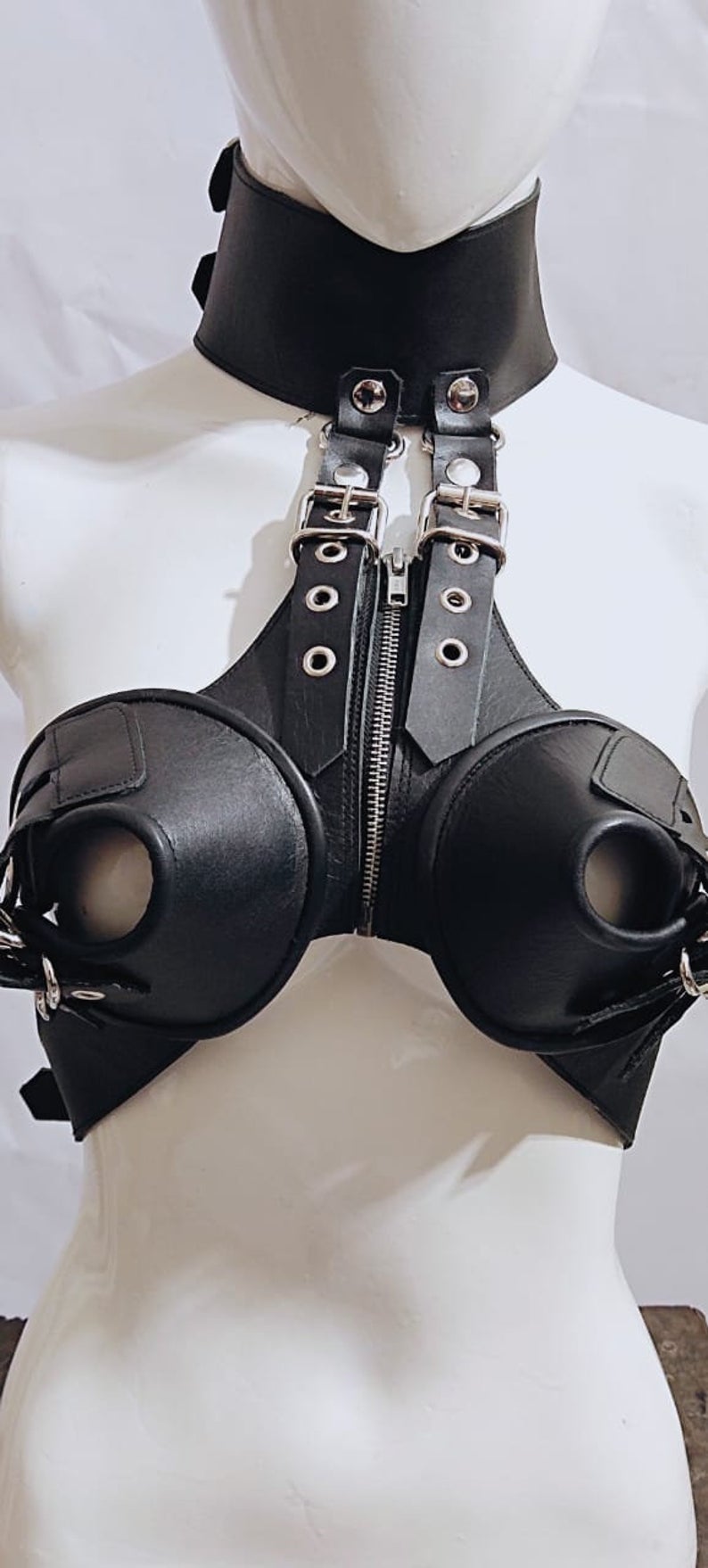 Leather Bra Breast Harness Fetish Leather Bikini Leather Right 8401