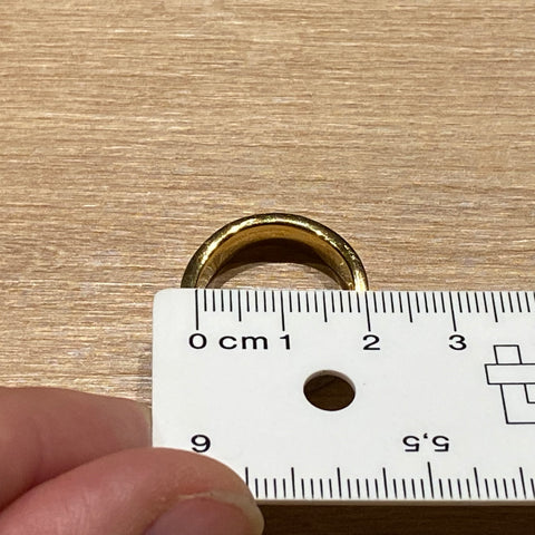 Innendurchmesser eines Ringes bestimmen - mit einem Lineal gemessen