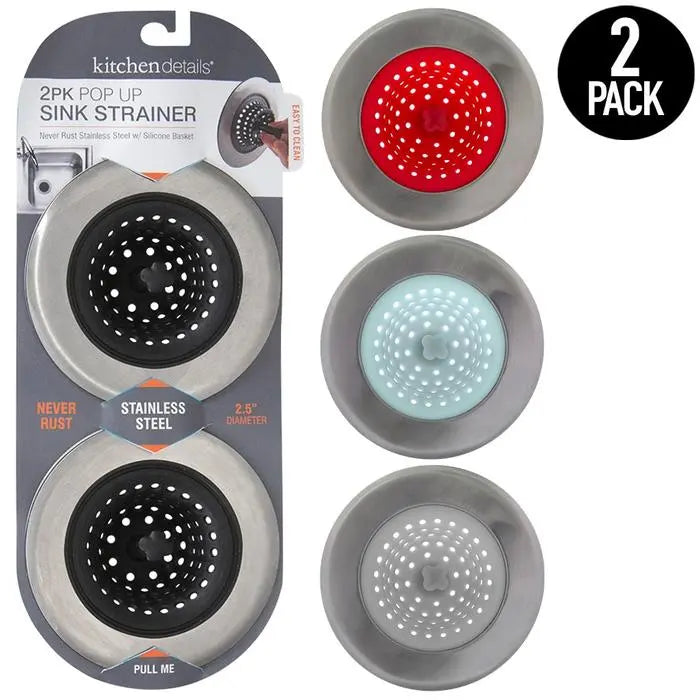 OXO Good Grips 2-in-1 Sink Strainer Stopper, Black