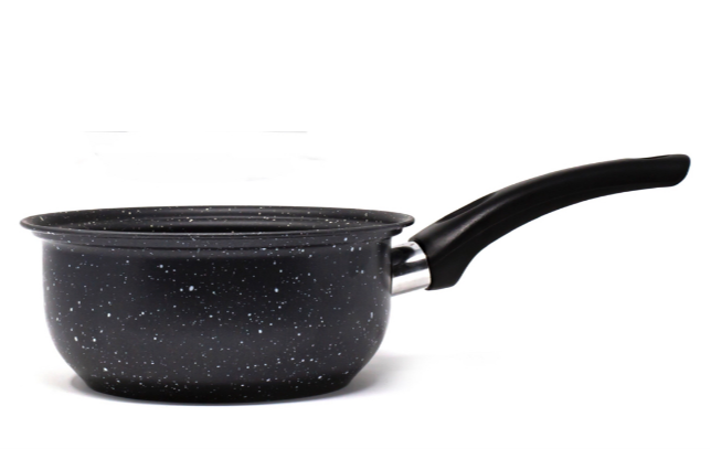 Urban Collection 12.6 Qt. Low Stainless Steel Dutch Oven with Black Handles