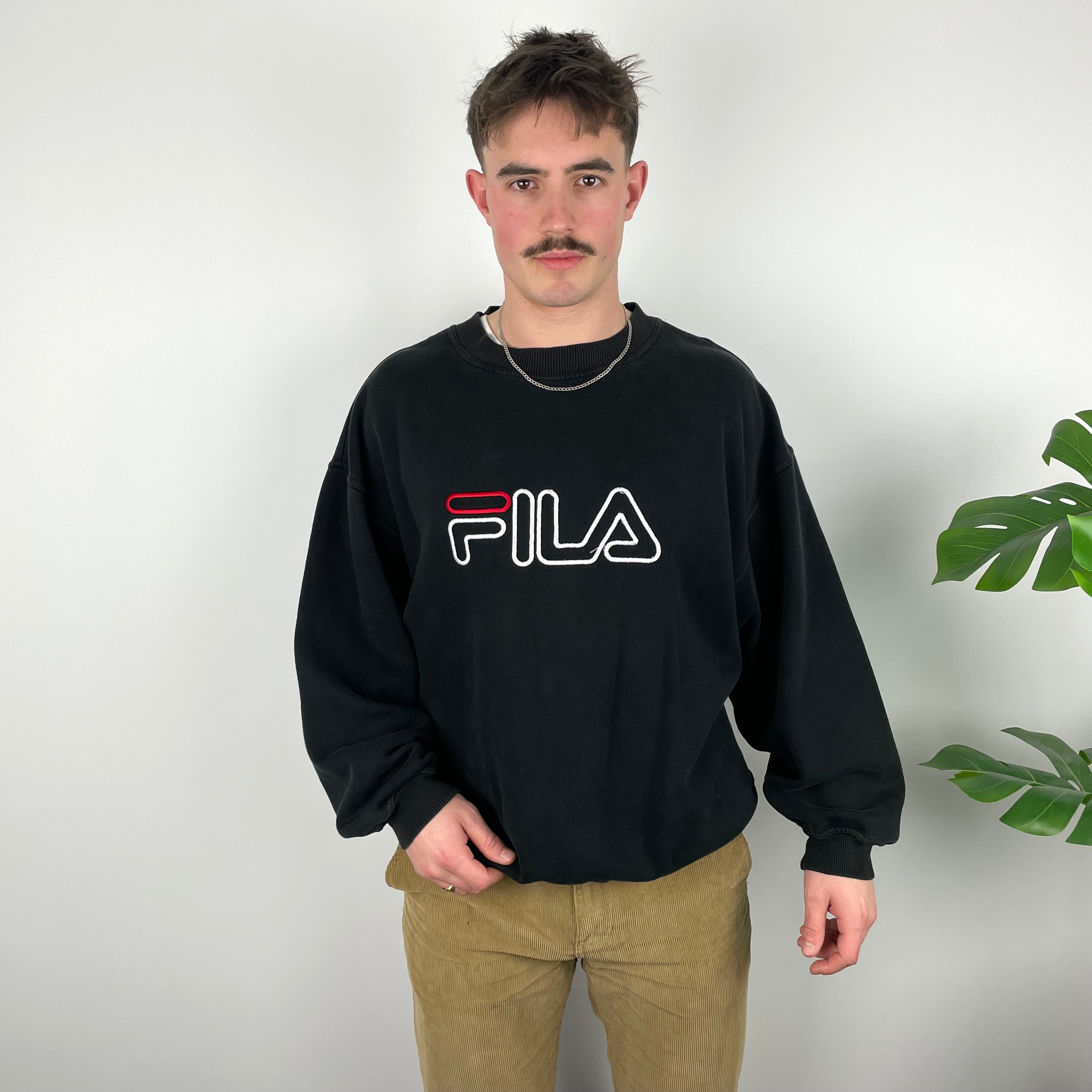 FILA Black Embroidered Spell Sweatshirt (XXL) – Jamie Online Vintage
